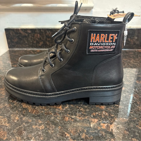 Harley-Davidson Shoes - Harley-Davidson Women’s 120th Valene Black Motorcycle Boots Size 11 M D87286 New
